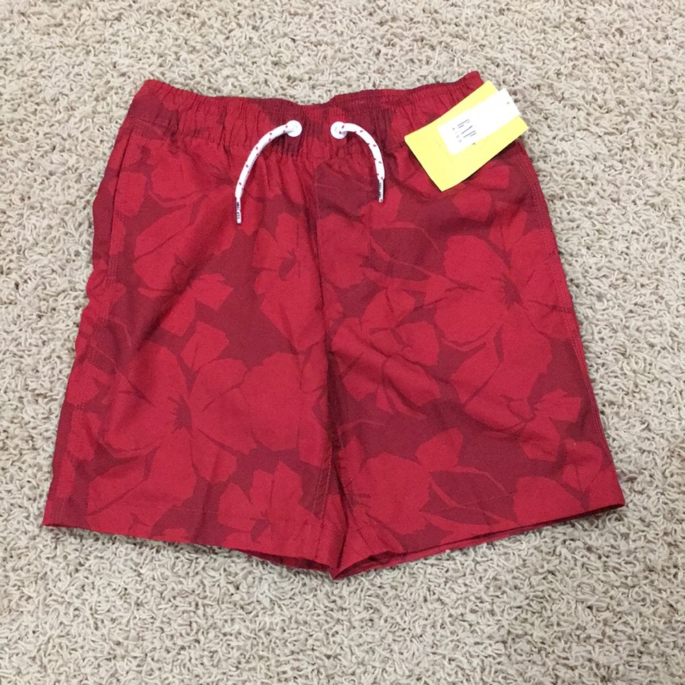 GAP Red Hawaii floral Swim Shorts